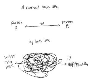 normal vs my love life graph humor