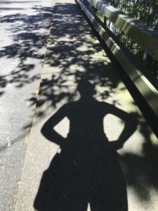 condo driveway shadow selfie peter pan