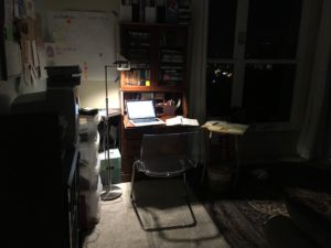 desk setup writer dark nanowrimo
